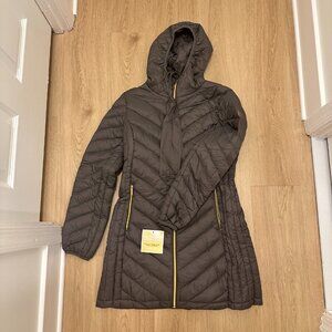 Michael Kors Charcoal Gray Hooded Puffer Jacket – Size Small